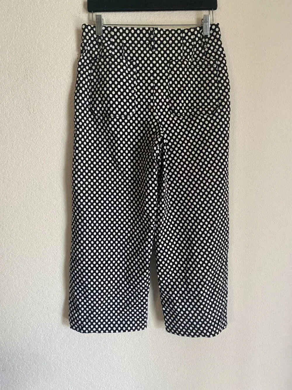 Jules and Leopold Black and White Polka Dot Wide Leg High Waisted Pants Size M - Picture 4 of 7